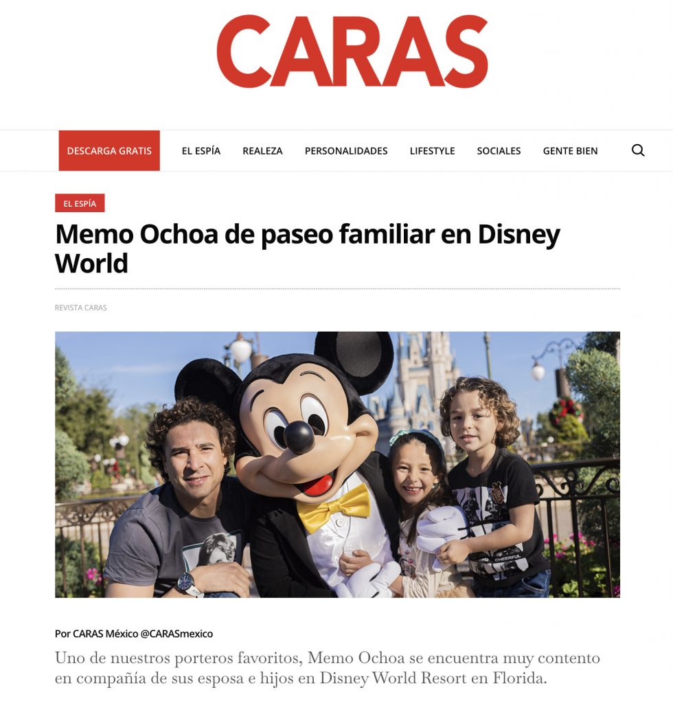 Memo Ochoa with his family Walt Disney World Resort – Ad Nova